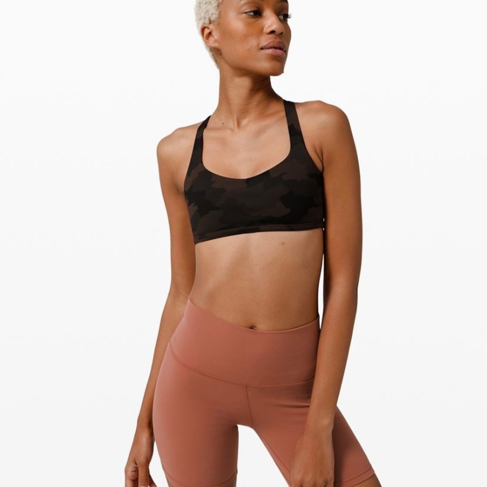 Lululemon NWT Free to Be Wild Bra in Camo Brown